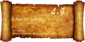 László Girót névjegykártya